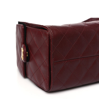 Chanel Caviar Quilted Small Chanel 25 Handbag Burgundy 9 of 11