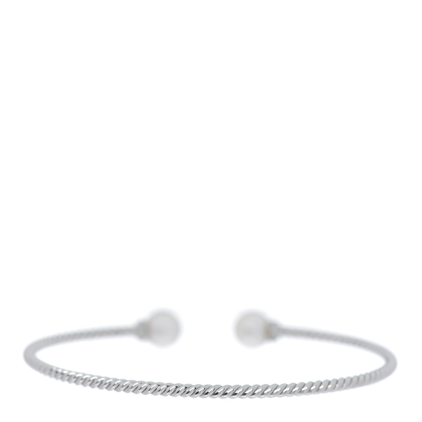 18K White Gold Diamond Pearl 7mm Solari Bracelet