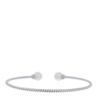 David Yurman 18K White Gold Diamond Pearl 7mm Solari Bracelet 3 of 5