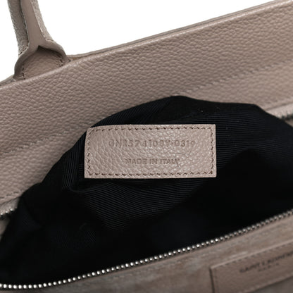 Saint Laurent Calfskin Medium Rive Gauche Cabas Dark Beige 7 of 12