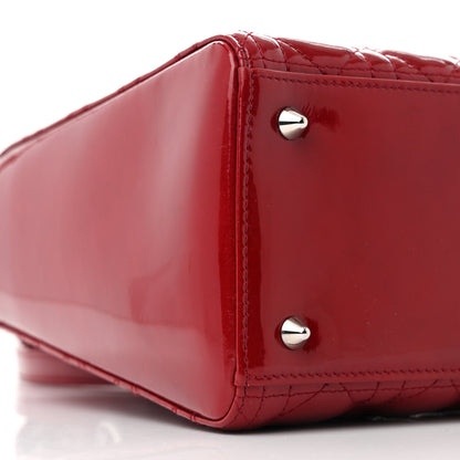 Christian Dior Patent Cannage Medium Lady Dior Red 9 of 10