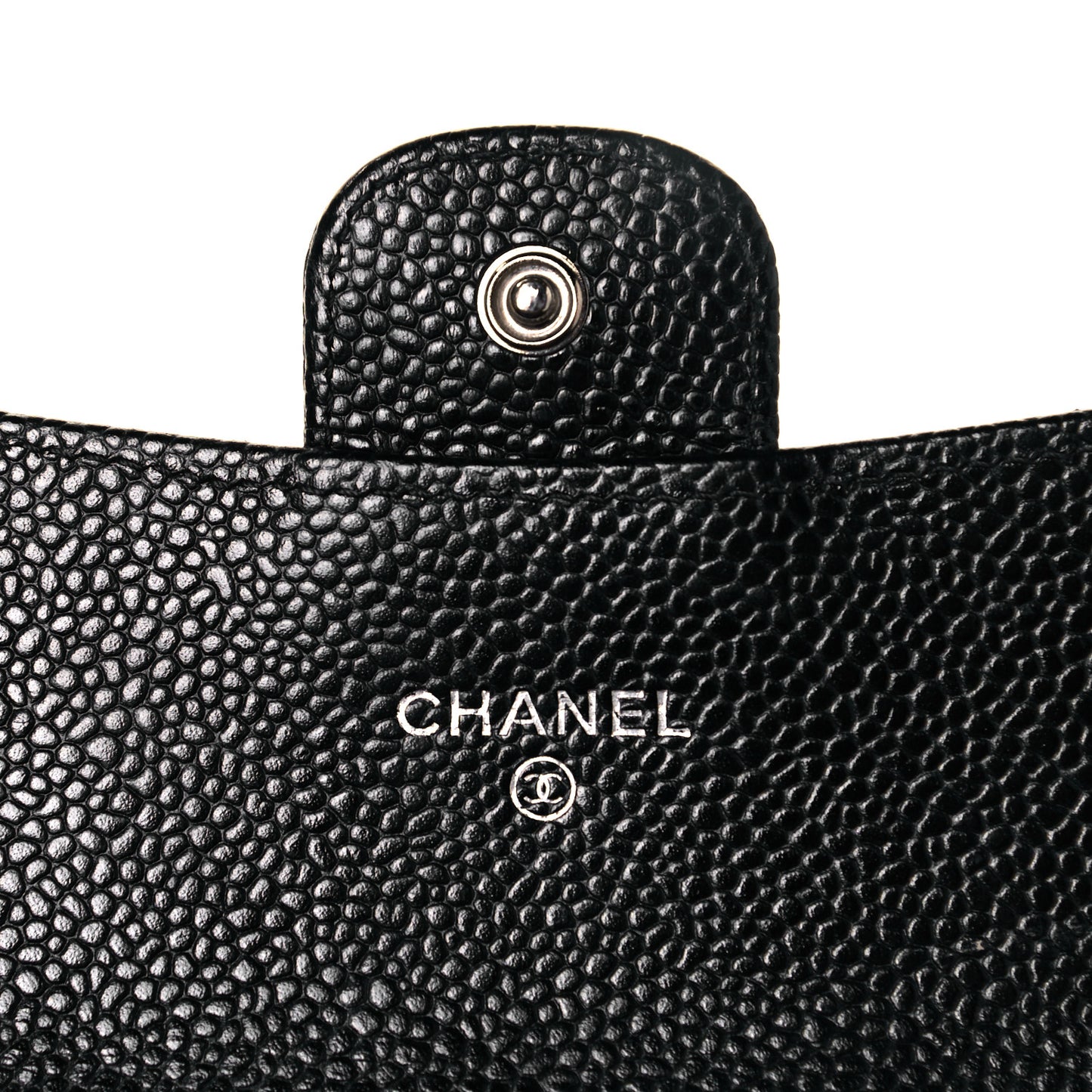 Caviar Quilted Large Flap Wallet Black