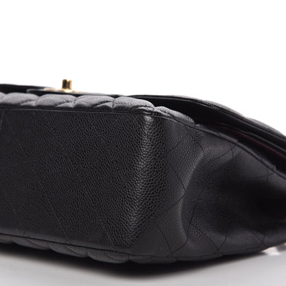 Chanel Caviar Quilted Jumbo Double Flap Black 7 of 10
