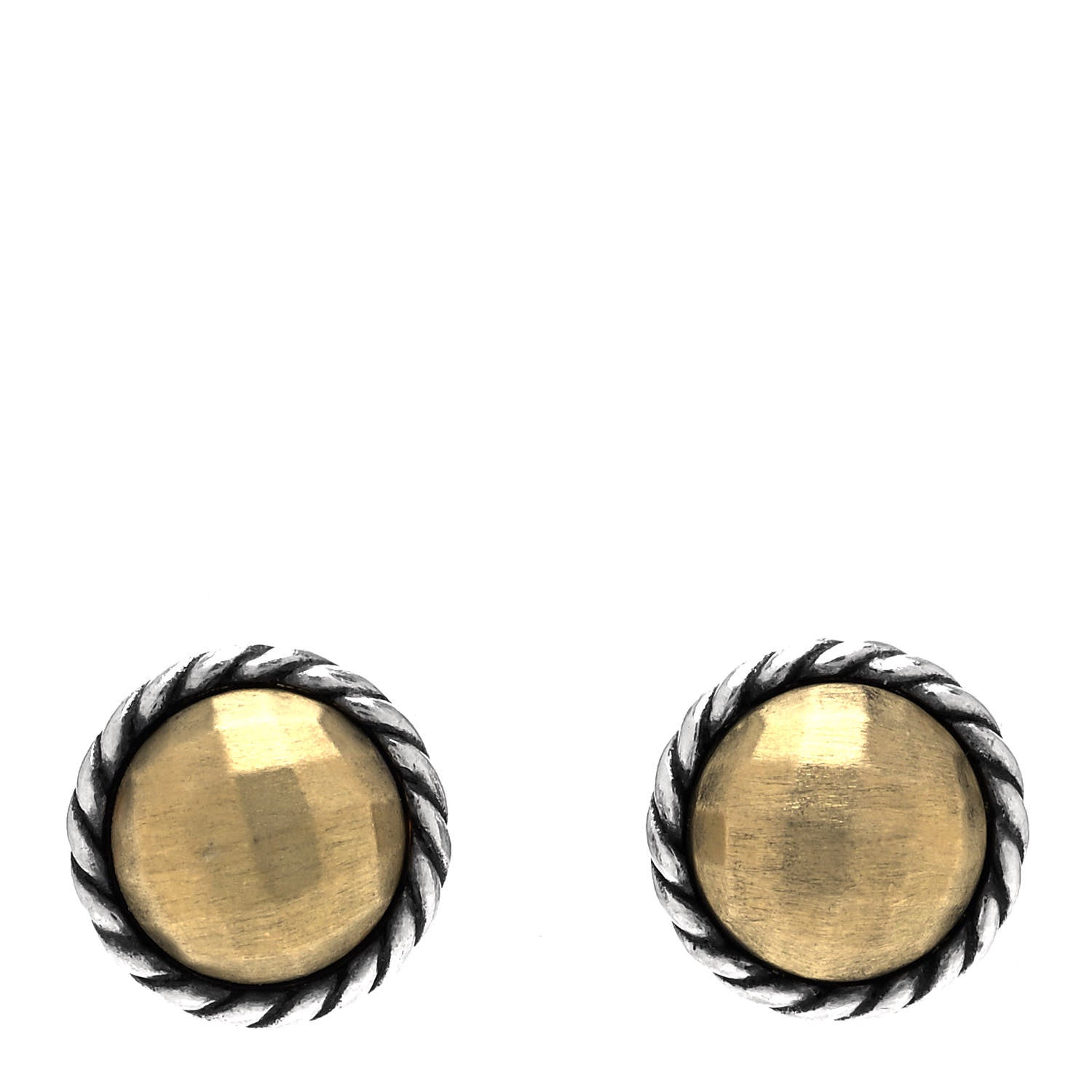 David Yurman Sterling Silver 18K Yellow Gold Chatelaine Earrings 1 of 8