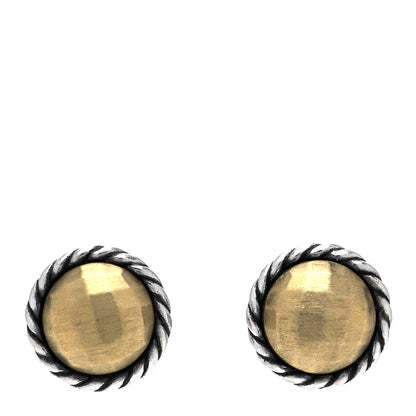 David Yurman Sterling Silver 18K Yellow Gold Chatelaine Earrings 1 of 8