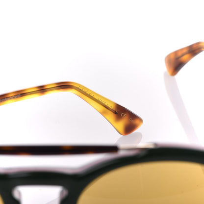 Gucci Acetate Vintage Round GG 0124SA Sunglasses Green Tortoise 6 of 9