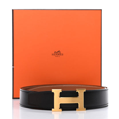 Hermes Box Togo 32mm H Belt 80 Black Gold 6 of 6