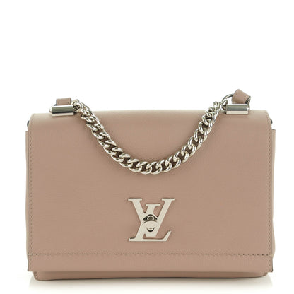 Louis Vuitton Soft Calfskin Lockme II Chain Bag BB Mastic 1 of 7