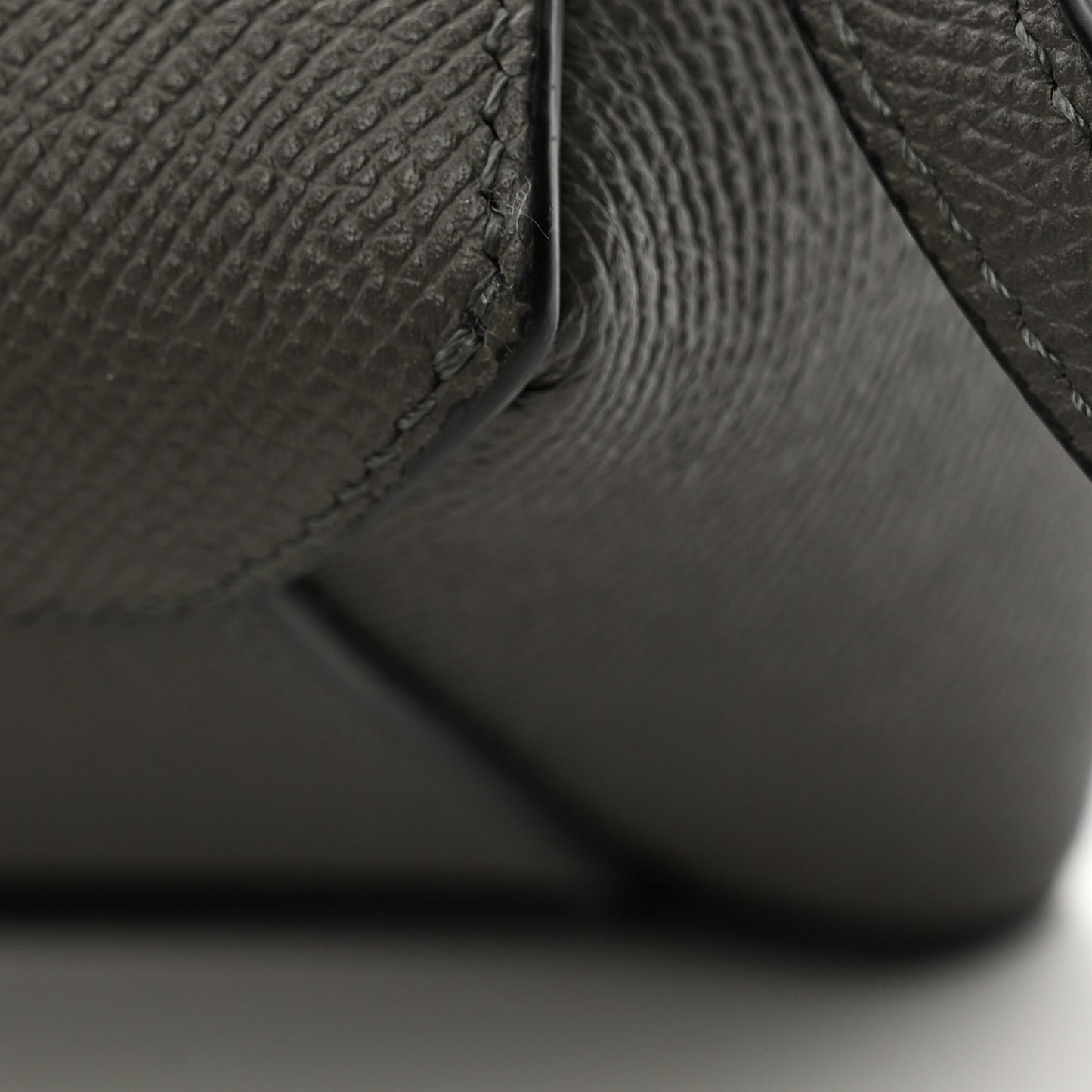 Grained Calfskin Nano Belt Bag Grey