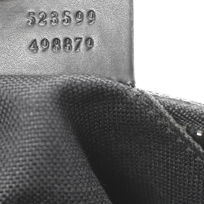 Gucci GG Supreme Monogram Web Small Flat Messenger Bag Black Grey 7 of 10