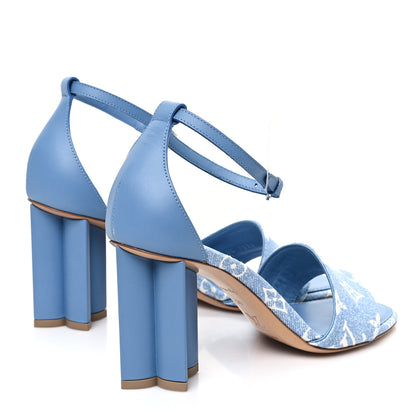 Louis Vuitton Monogram Denim Silhouette Sandals 39 Blue 4 of 8
