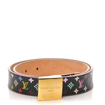 Louis Vuitton Monogram Multicolor Ceinture Belt 70 28 Black 1 of 11