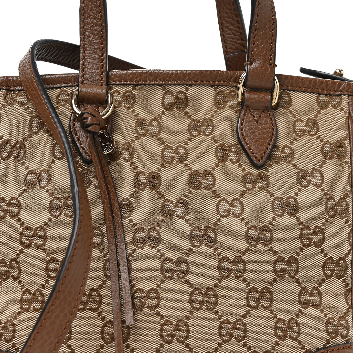Monogram Small Bree Tote Beige Tabacco