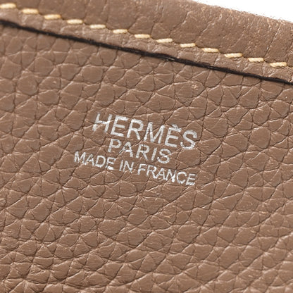 Hermes Taurillon Clemence Evelyne PM Etoupe 6 of 13