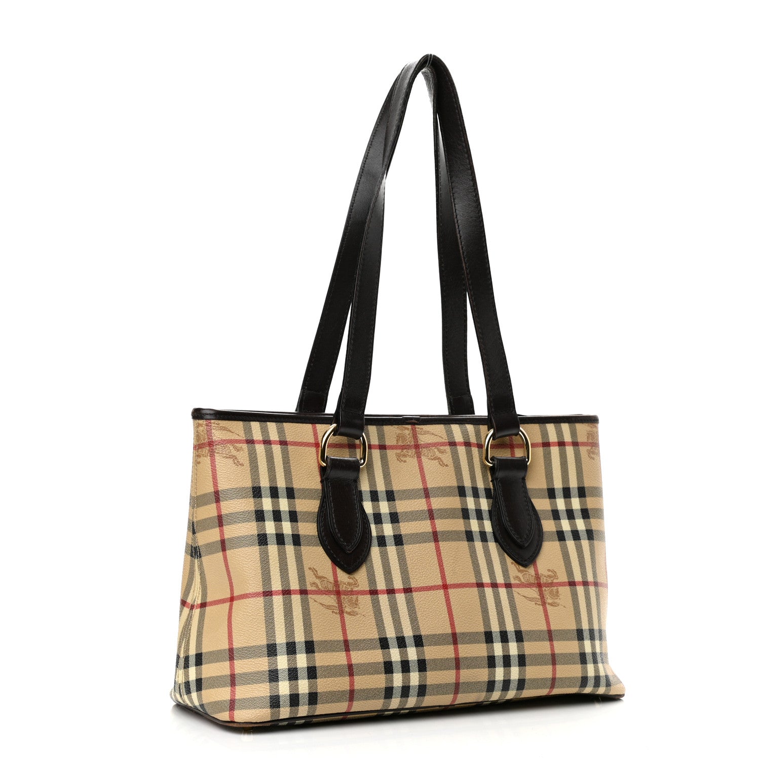 Burberry Haymarket Check Medium Regent Tote Chocolate 2 of 14