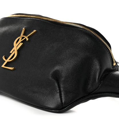 Saint Laurent Grain De Poudre Monogram Belt Bag Black 9 of 10