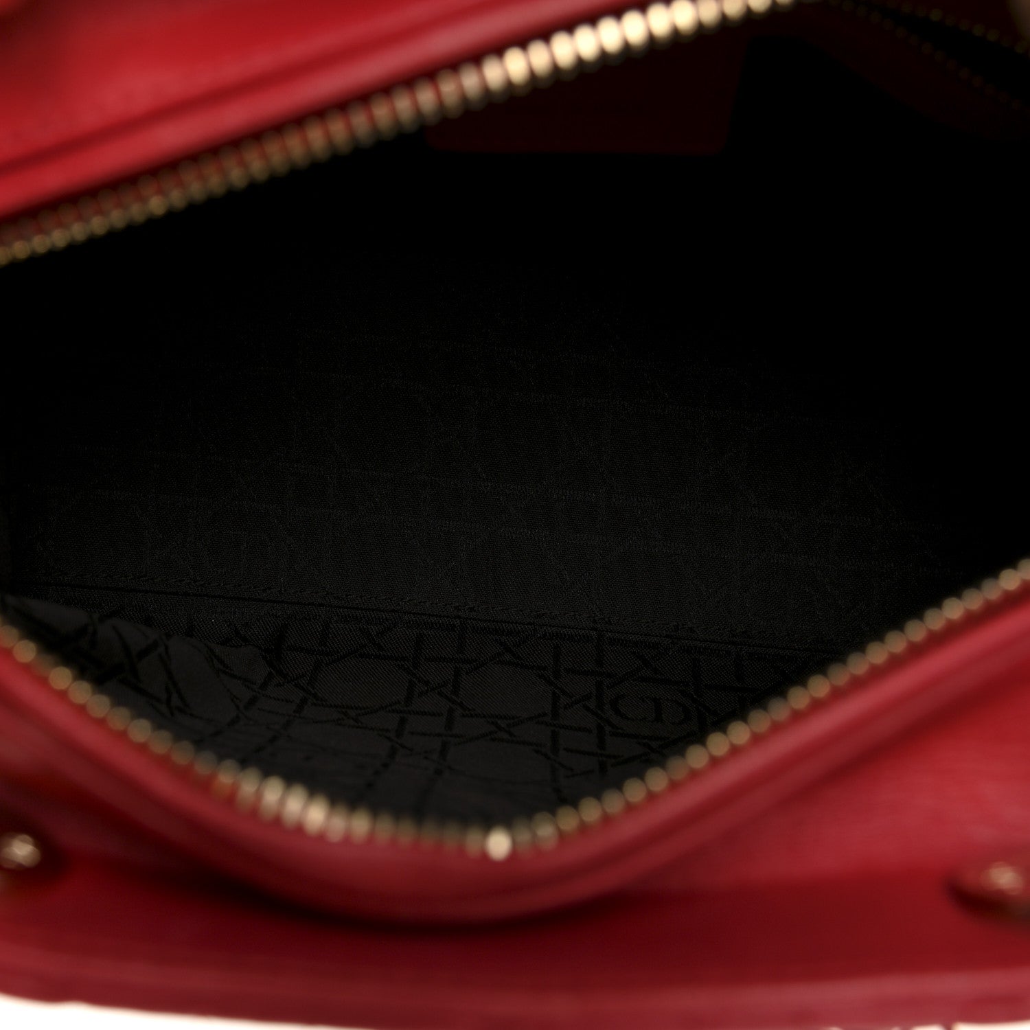 Christian Dior Lambskin Cannage Medium Lady Dior Red 5 of 10