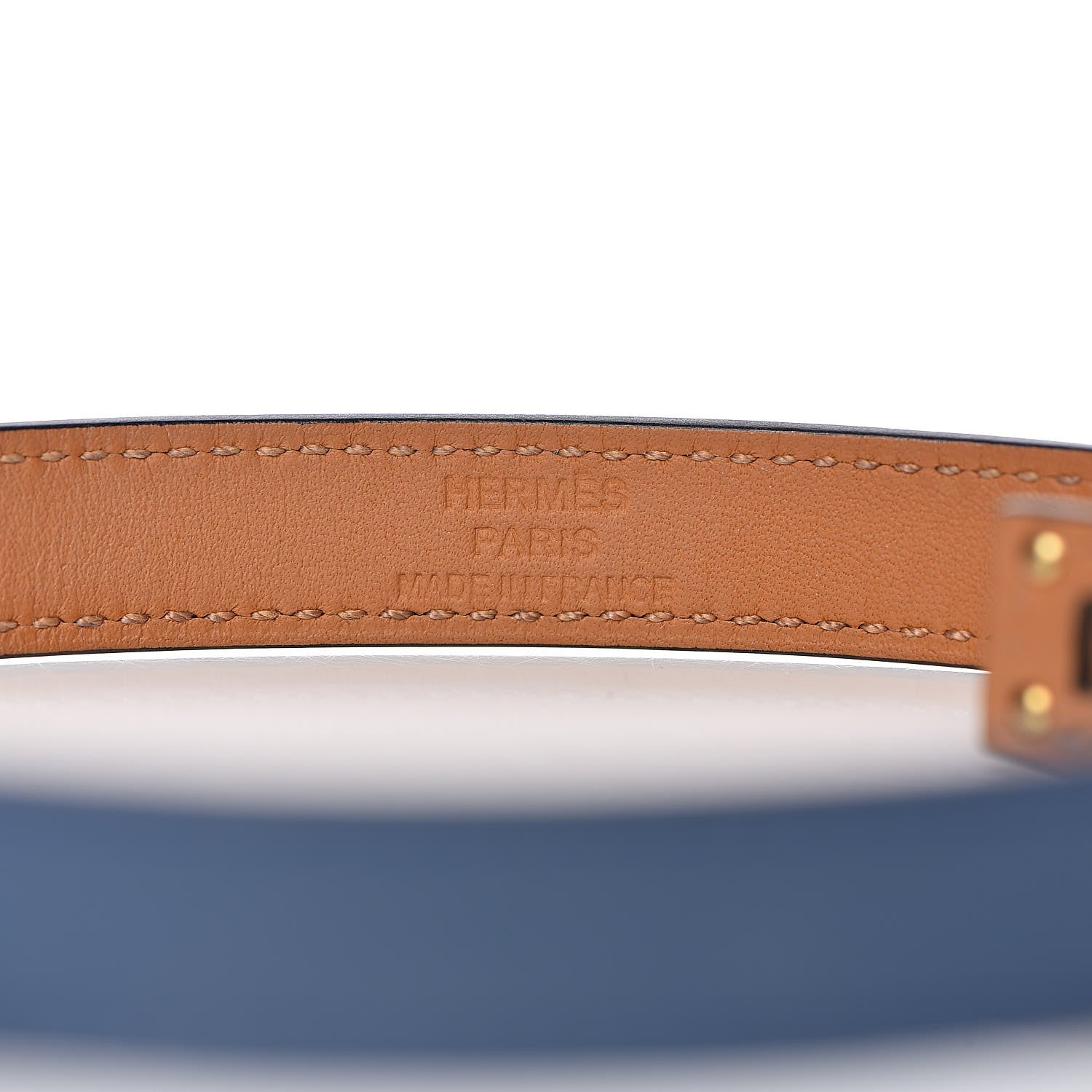 Hermes Swift Kelly Double Tour Bracelet M Bleu Agate 5 of 7