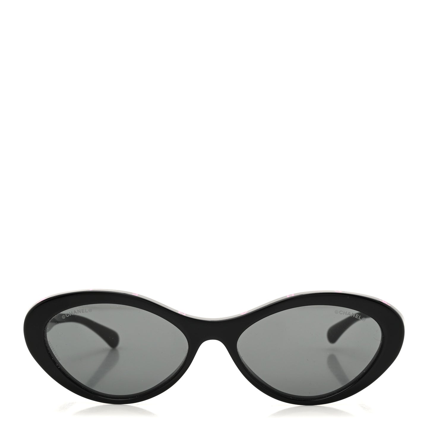 Acetate Oval Sunglasses 5416-A Black Pink