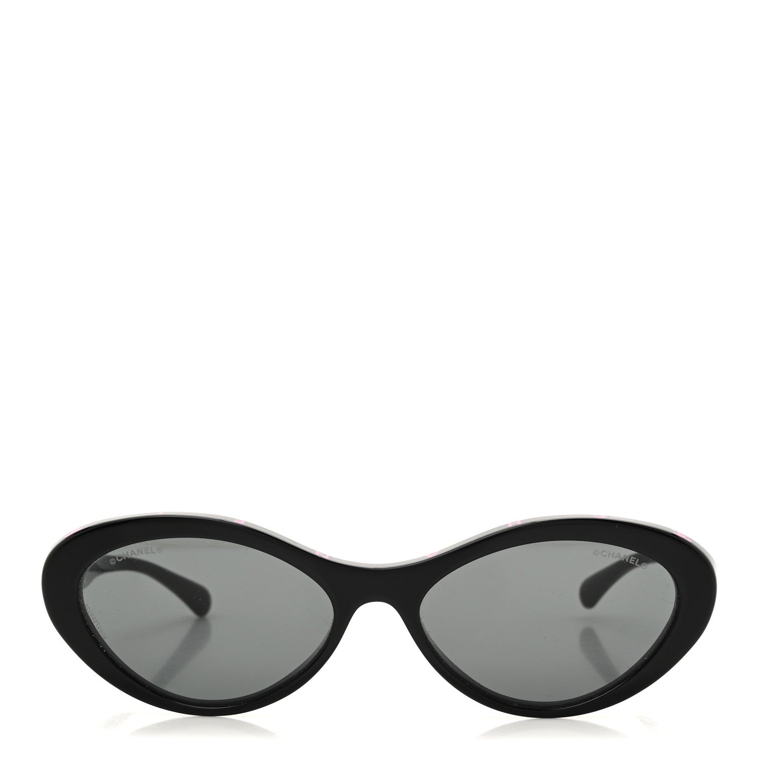 Chanel Acetate Oval Sunglasses 5416-A Black Pink 2 of 8