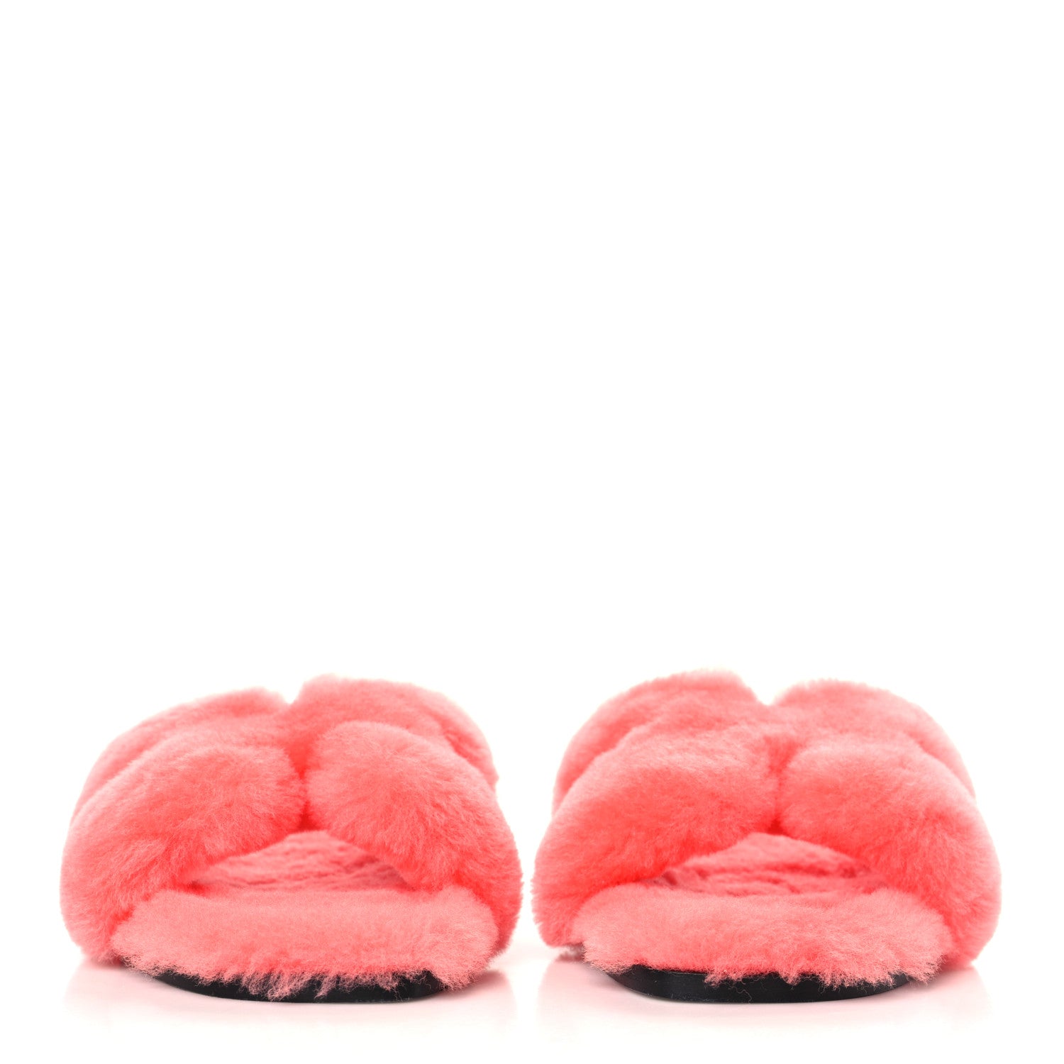 Hermes Woolskin Oran Sandals 37.5 Rose Du Desert 2 of 8