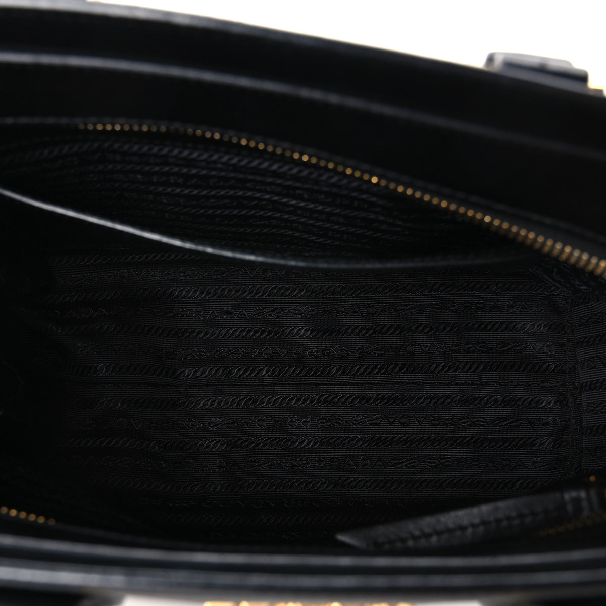 Prada Saffiano Soft Calfskin Small Zippered Tote Black 4 of 9