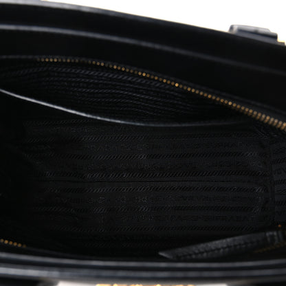 Prada Saffiano Soft Calfskin Small Zippered Tote Black 4 of 9