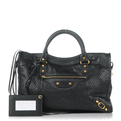 Balenciaga Agneau Perforated Dot City Black 1 of 7