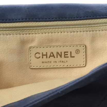 Chanel Iridescent Calfskin Large Chic Quilt Flap Dark Blue 7 of 9