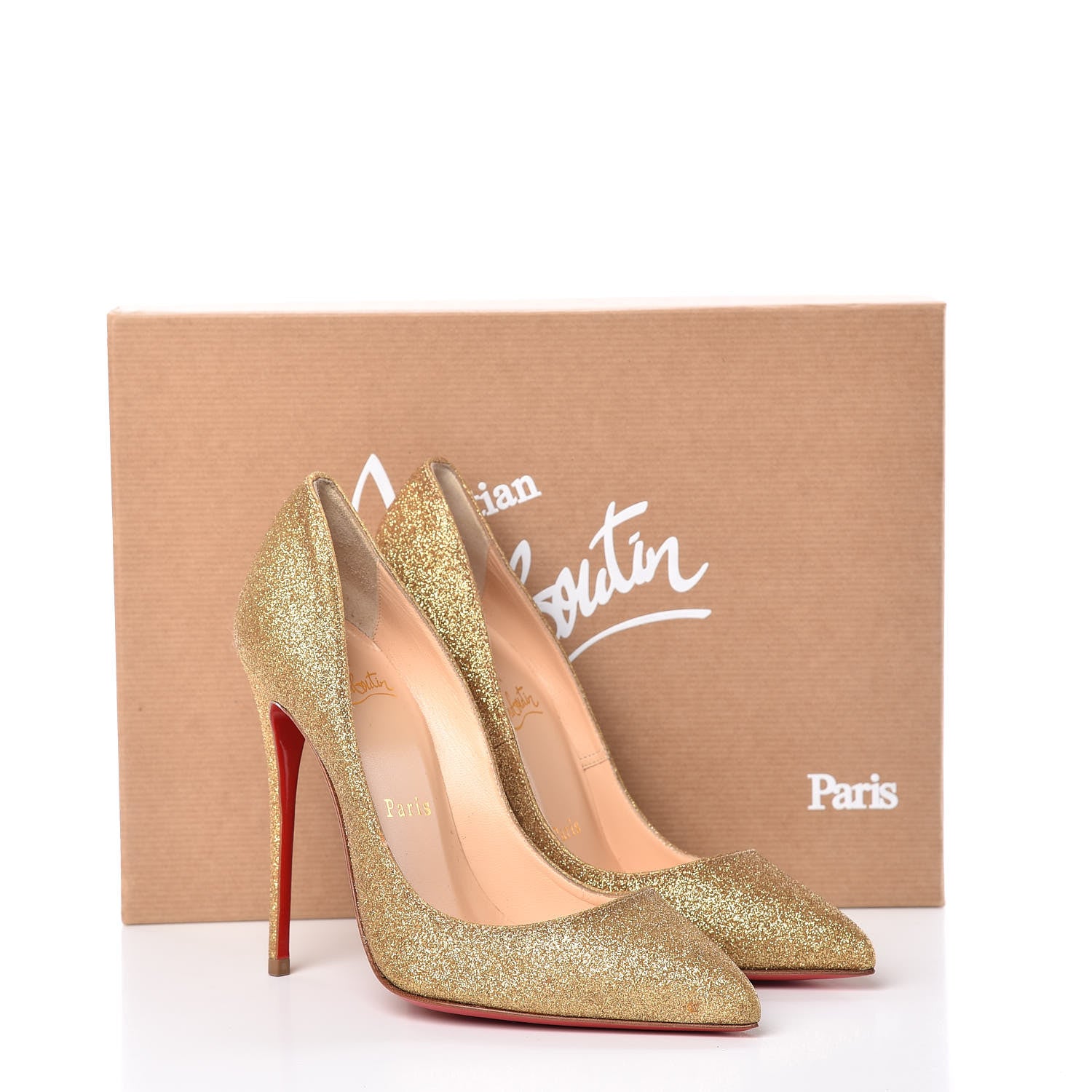 Christian Louboutin Glitter Mini Pigalle Follies 120 Pumps 35 Gold 10 of 10
