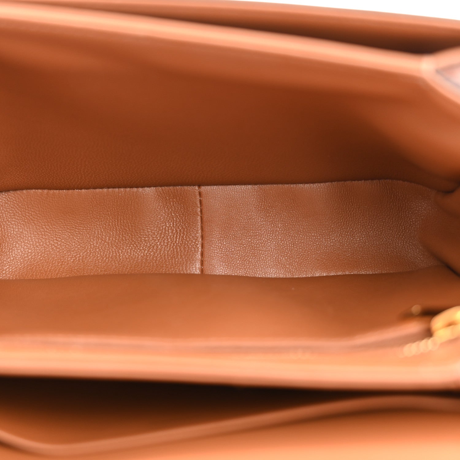 Celine Calfskin Triomphe Canvas Teen Triomphe Bag Tan 5 of 12