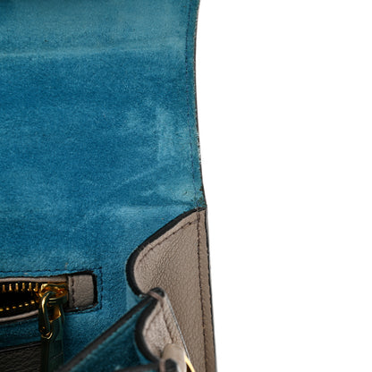 Miu Miu Goatskin Bandoliera Madras Bi-Color Shoulder Bag Laguna Pomice 12 of 16
