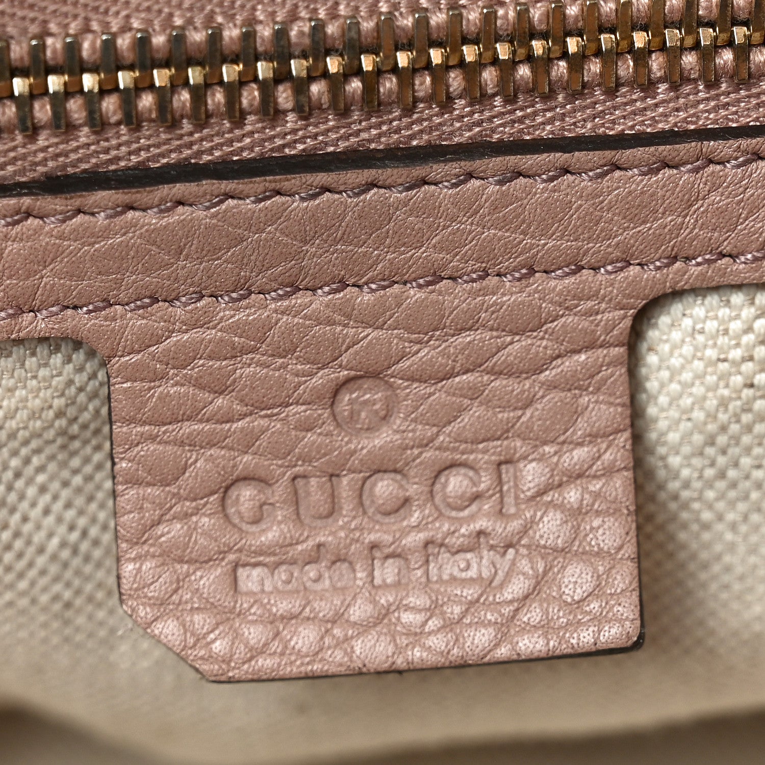 Gucci Pebbled Calfskin Medium Bamboo Shopper Tote Dark Cipria 6 of 11
