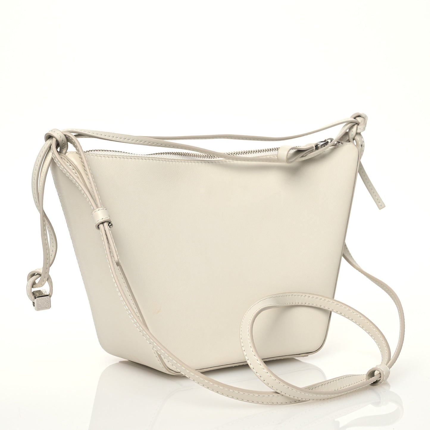 Calfskin Mini Hammock Hobo Soft White