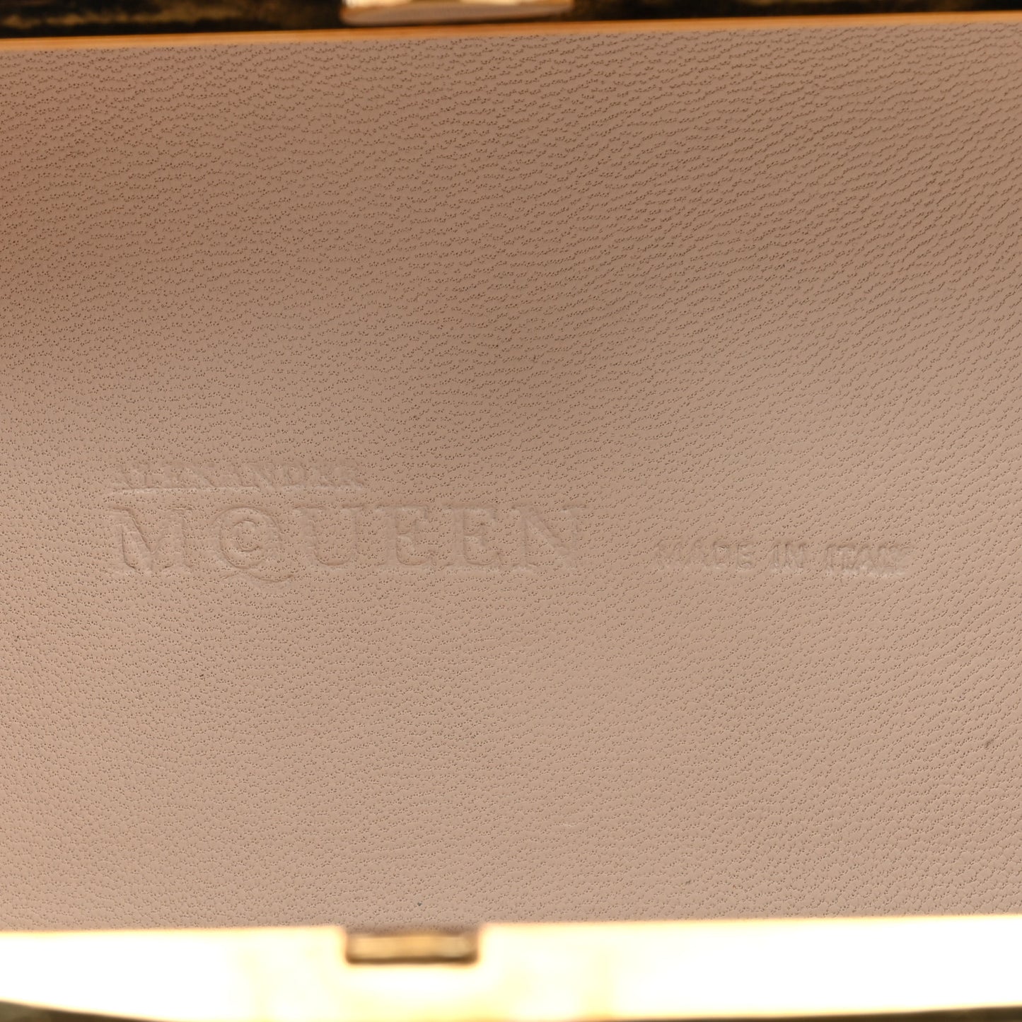 Suede Studded Britannia Skull Box Clutch Beige