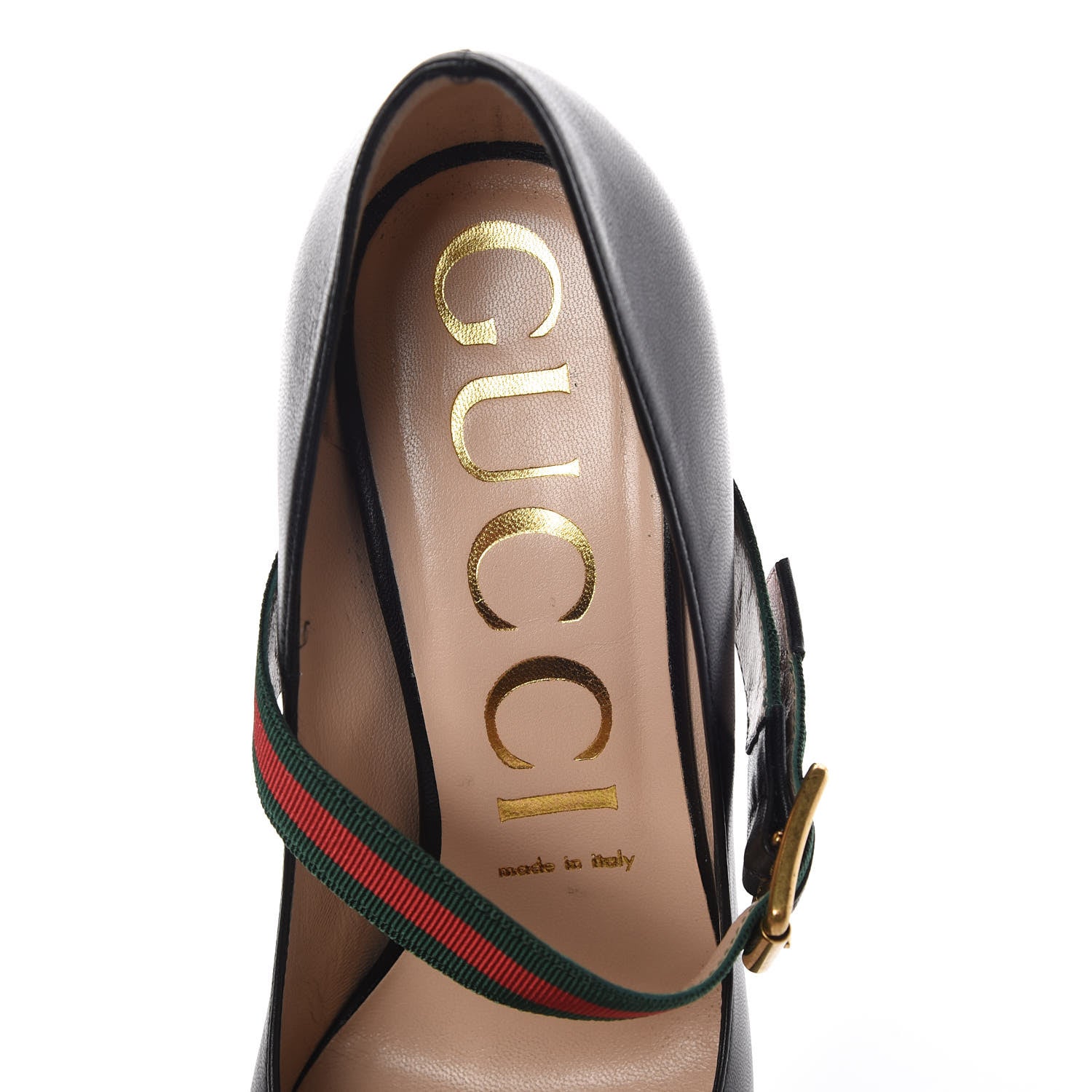 Gucci Malaga Kid Sylvie High Heel Pumps 38 Black 7 of 11