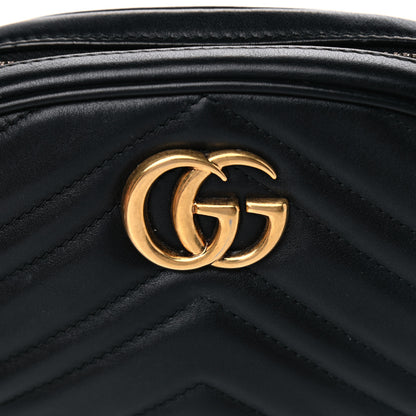 Gucci Calfskin Matelasse GG Marmont Belt Bag 75 30 Black 7 of 11