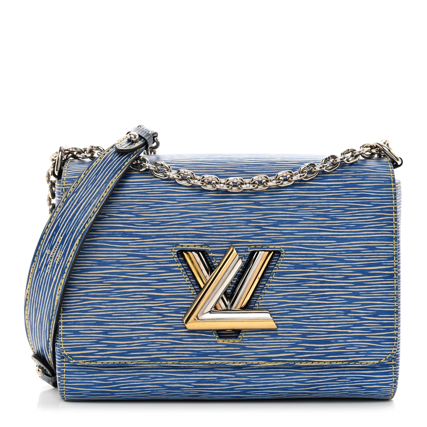 Epi Twist Shoulder Bag MM Denim Light