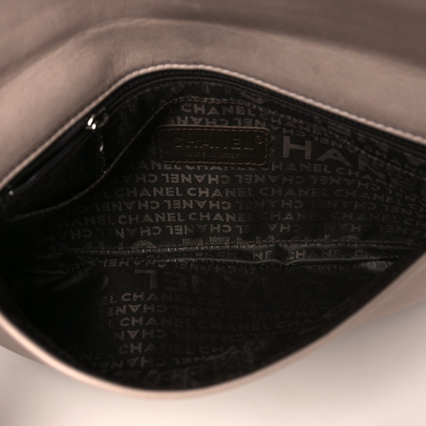 Lambskin Flat Shoulder Bag Beige