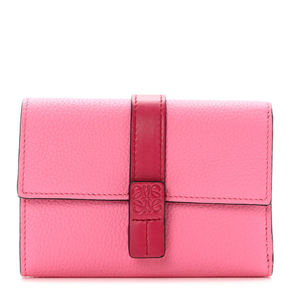 Loewe Grained Calfskin Small Vertical Wallet Wild Rose Raspberry 1 of 6
