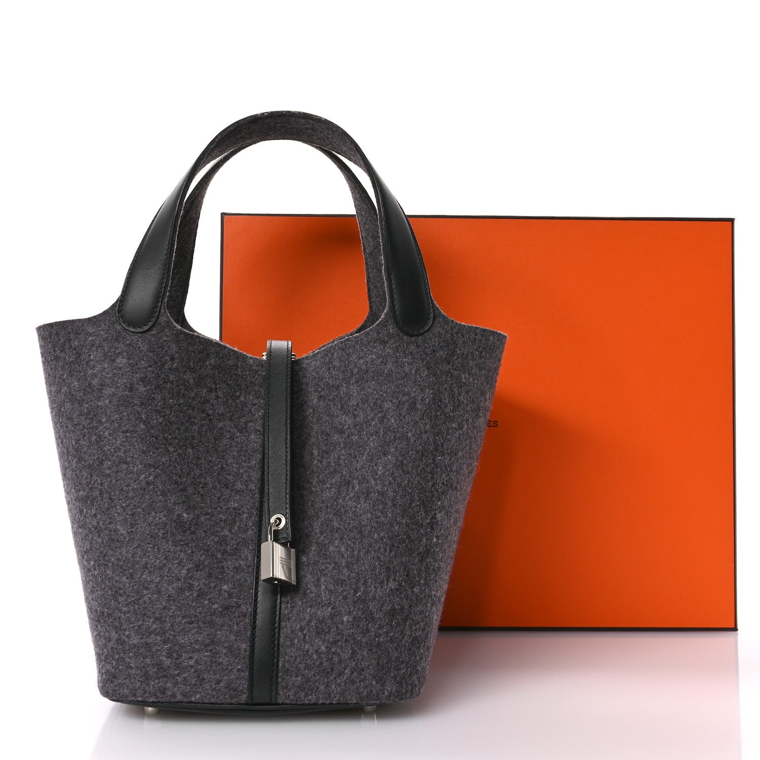 Hermes Feutre Swift Picotin Lock 22 MM Gris Moyen Black 11 of 11