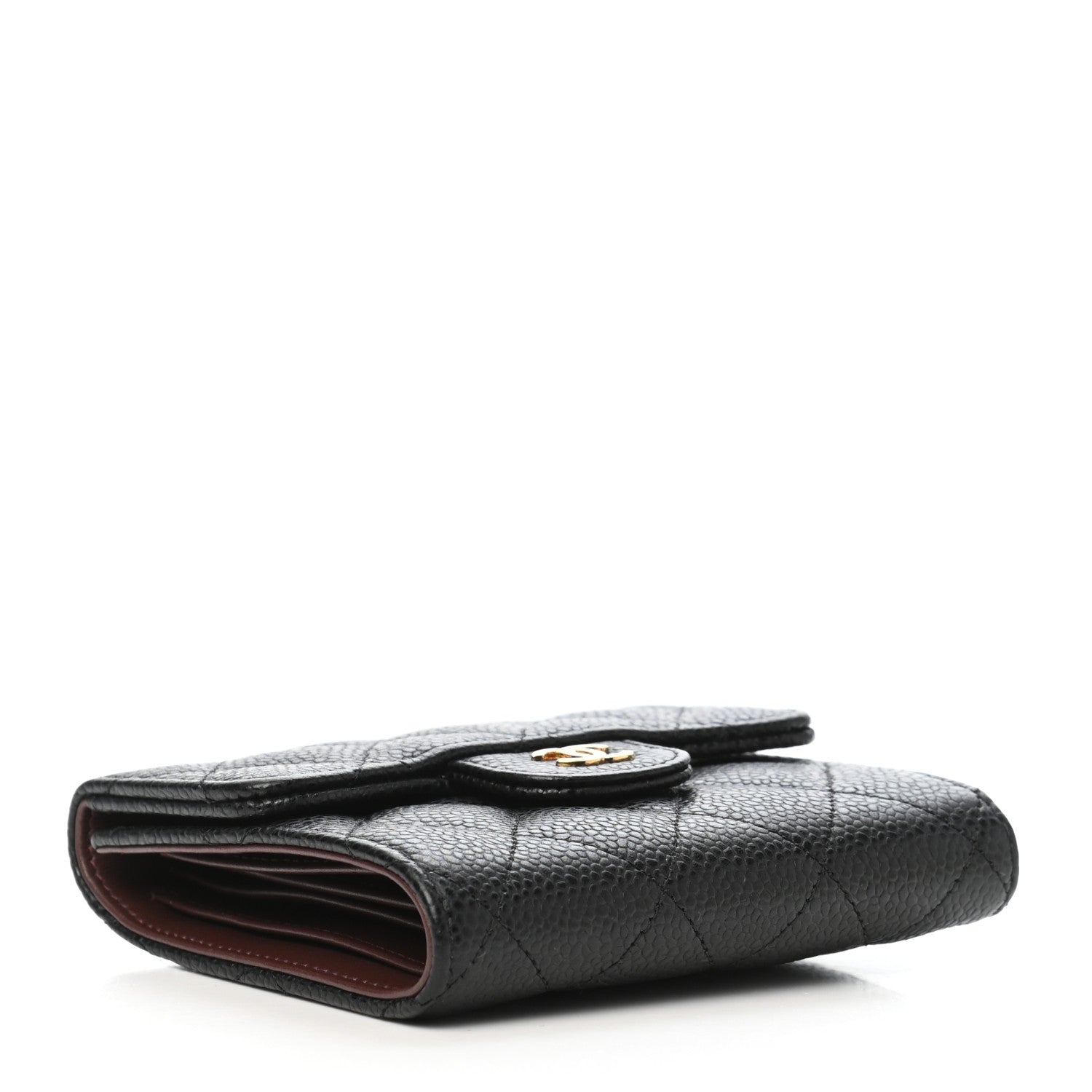 Chanel Caviar Quilted Compact Flap Wallet Black 4 of 7