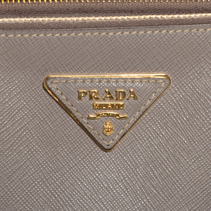 Prada Saffiano Lux Mini Double Zip Tote Argilla 5 of 10