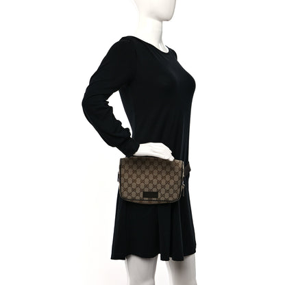 Gucci Monogram Dollar Calfskin Belt Bag Beige Ebony Testa di Moro Marrone Scuro 2 of 9