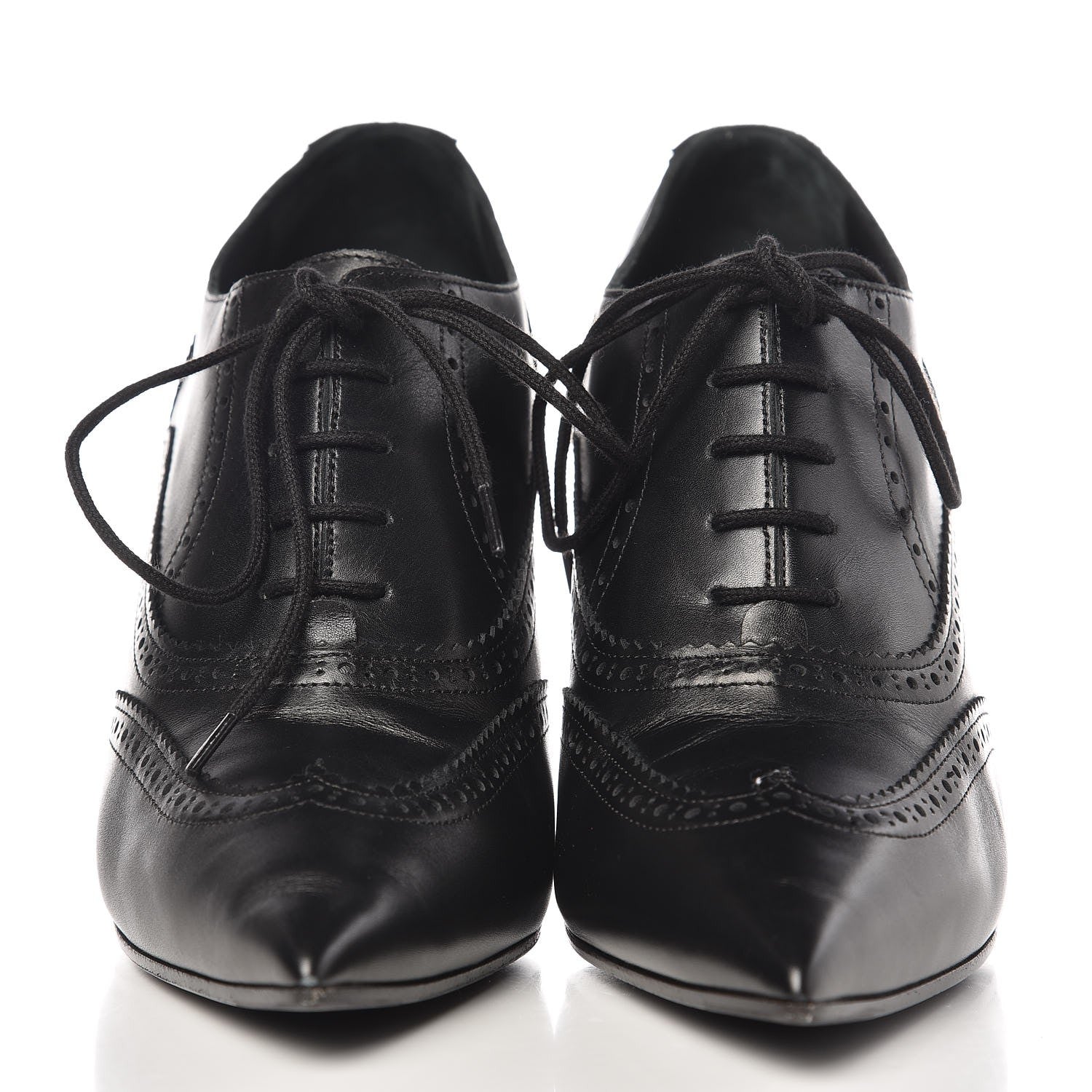 Chanel Calfskin CC Oxford Lace Up Booties 39 Black 2 of 13