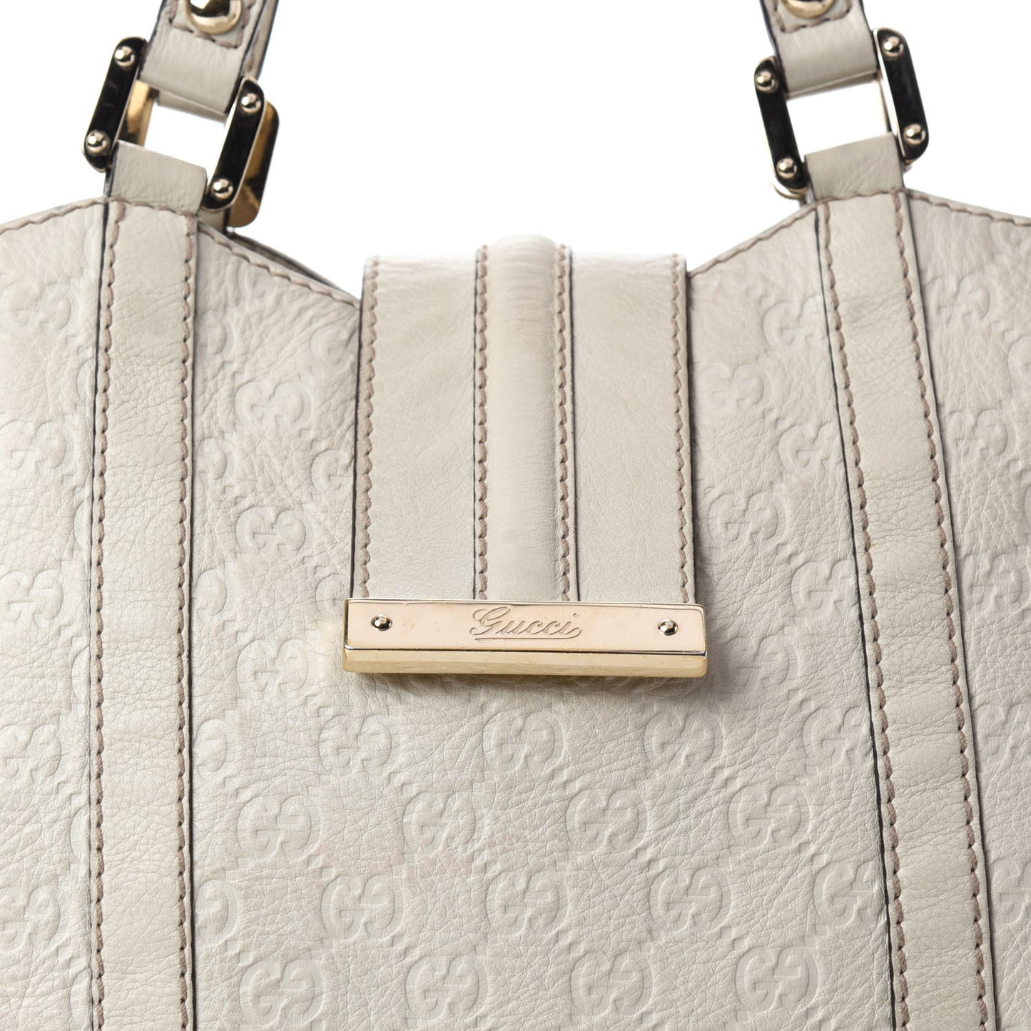 Guccissima Large New Ladies Hobo Off White