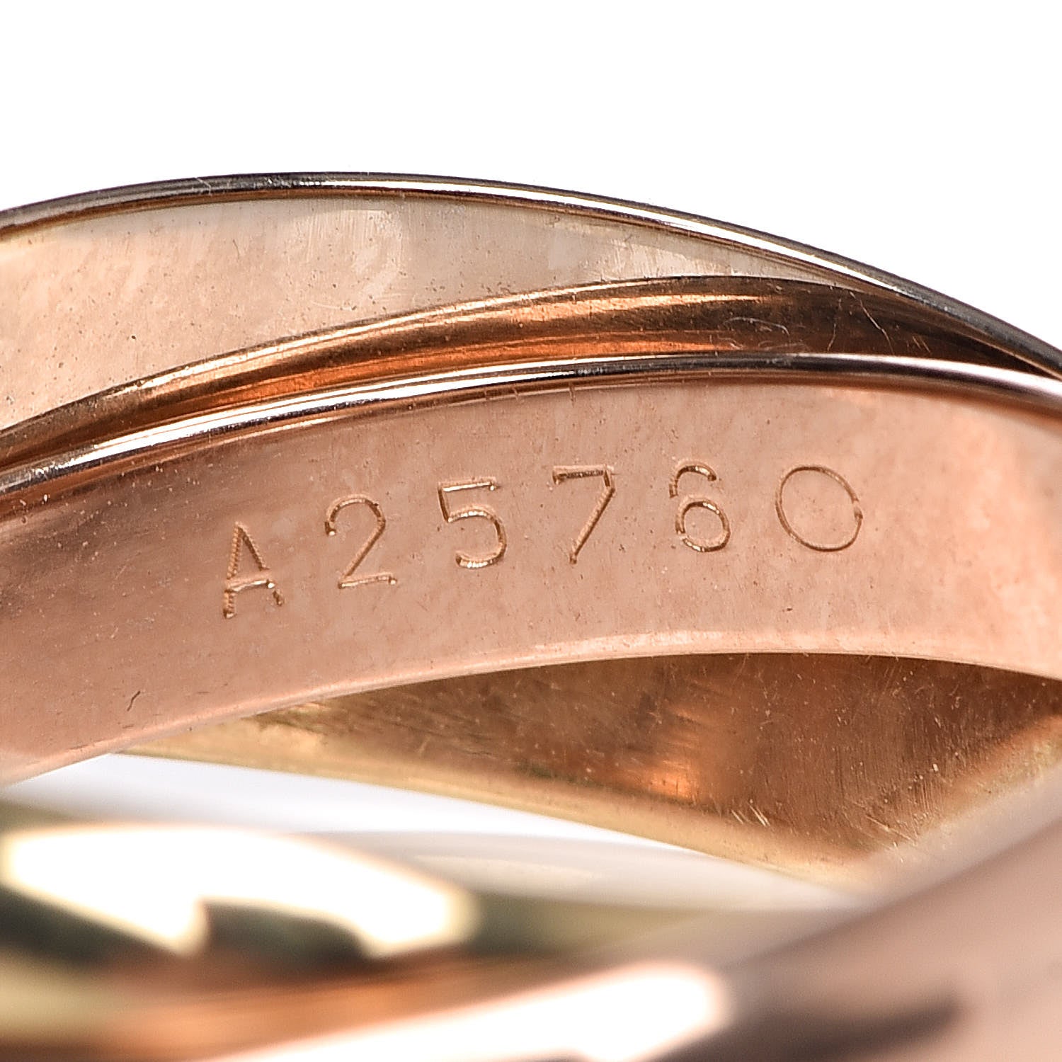 Cartier 18K Pink Yellow White Gold Classic Les Must De Trinity Ring 52 6 5 of 5