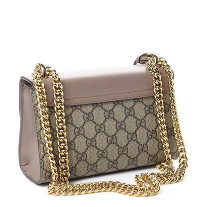 Gucci GG Supreme Monogram Studded Small Padlock Shoulder Bag Porcelain Rose 3 of 11