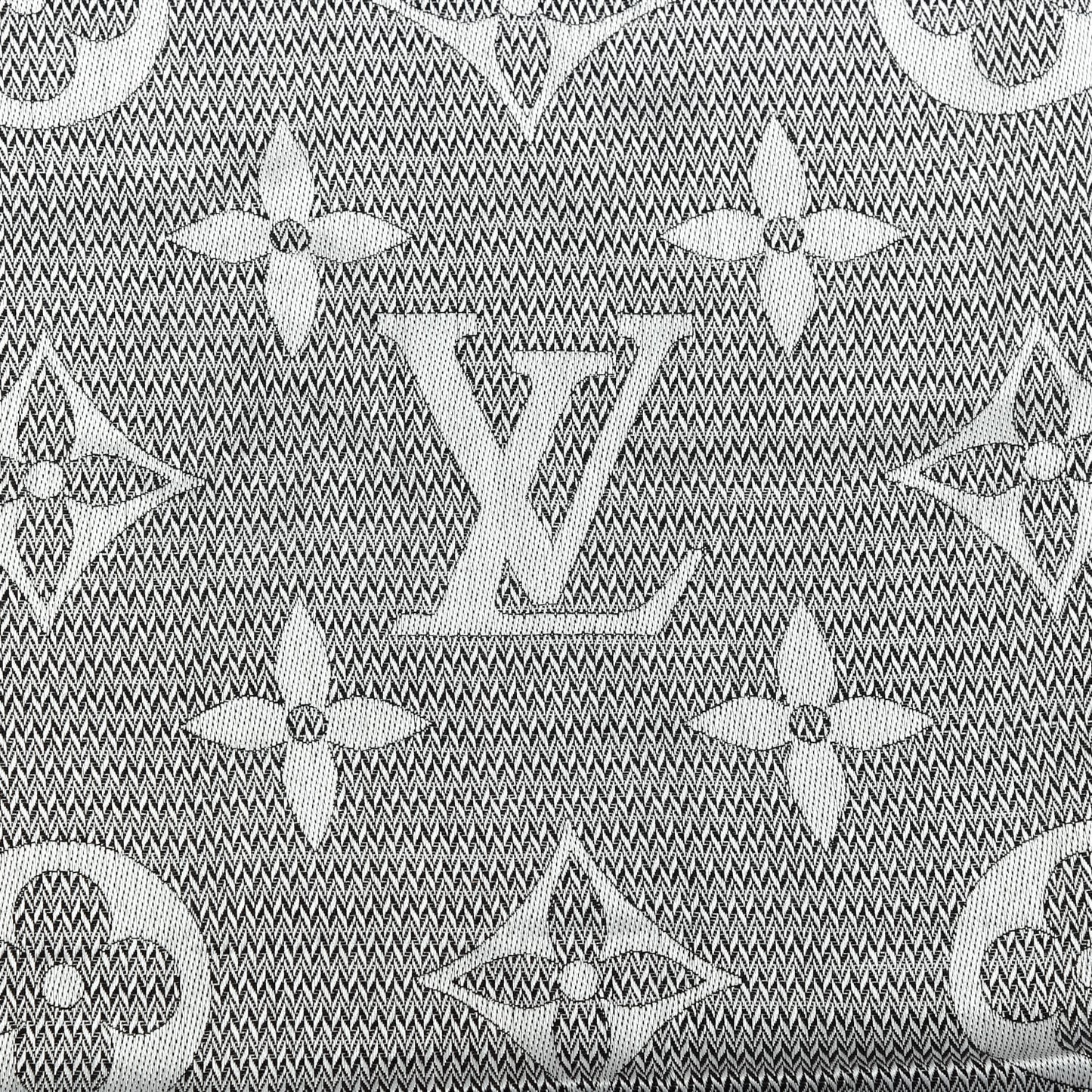 Silk Wool Beyond Monogram Shawl Silver