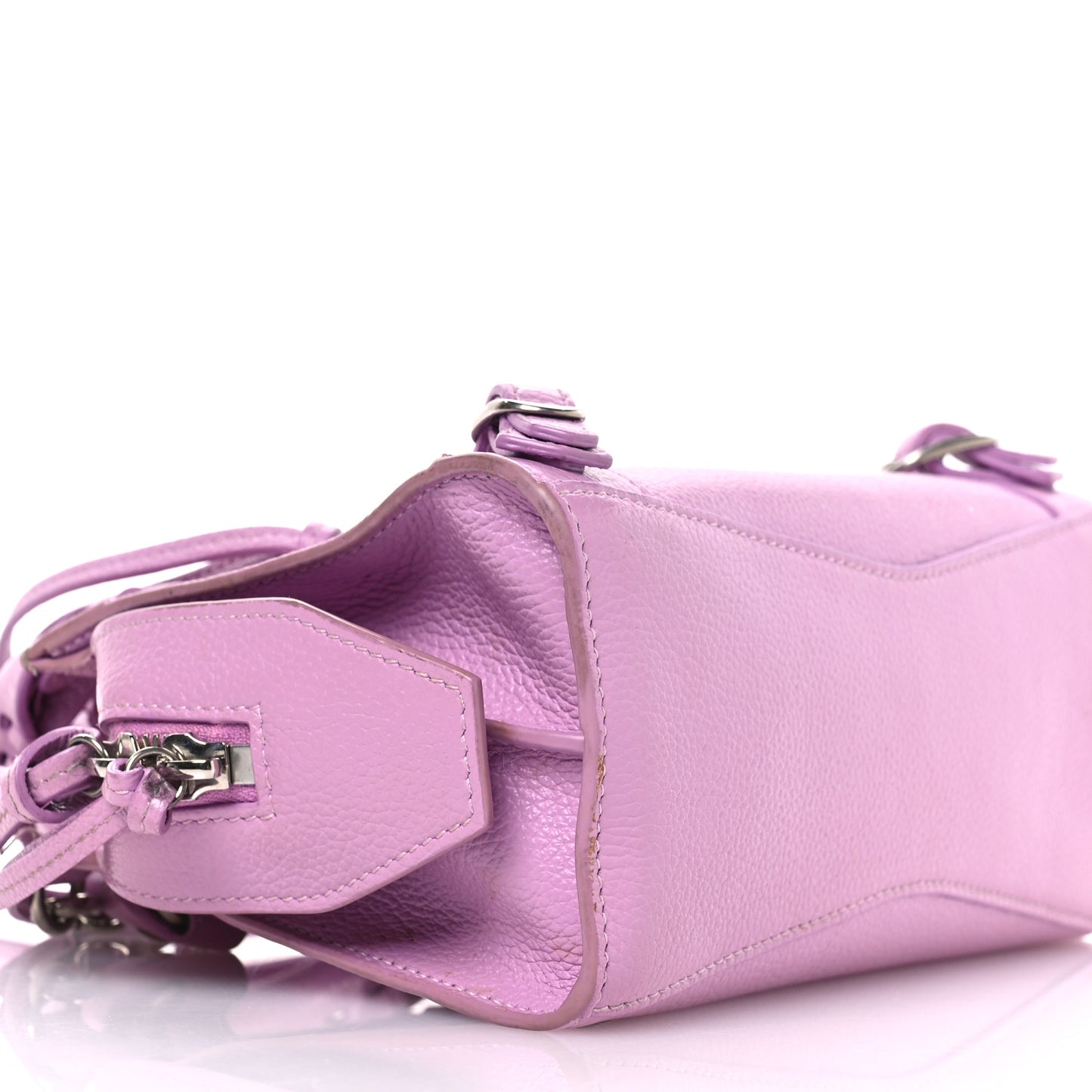 Grained Calfskin Neo Classic Silver Hardware Mini City Lilac